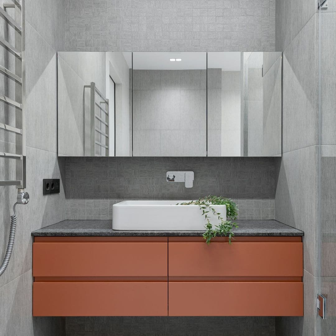 Badkommode Orange Matt