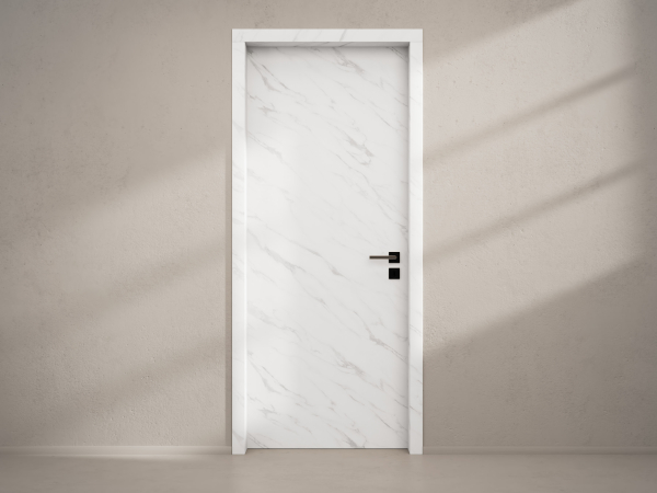 Door with material