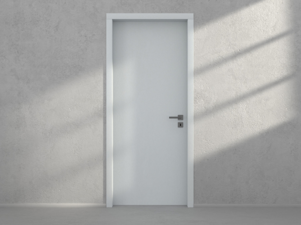 Door with material