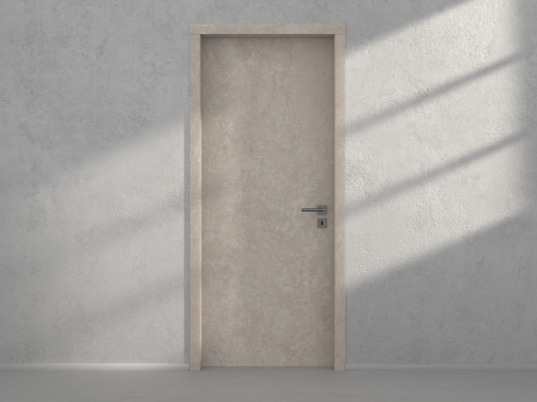 Door with material