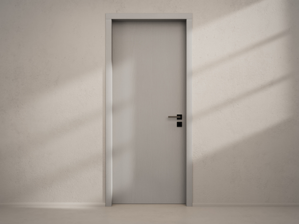 Door with material
