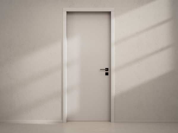Door with material