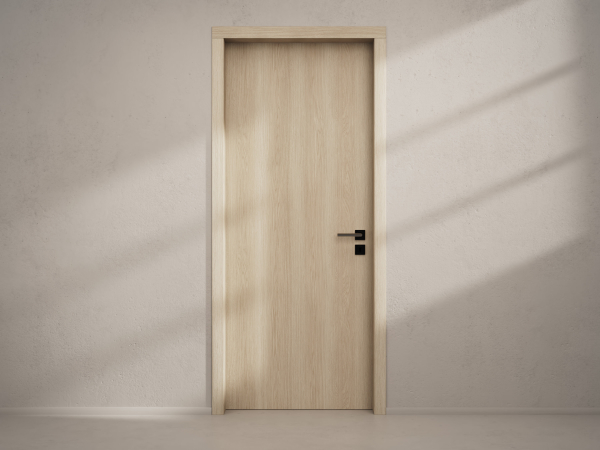 Door with material