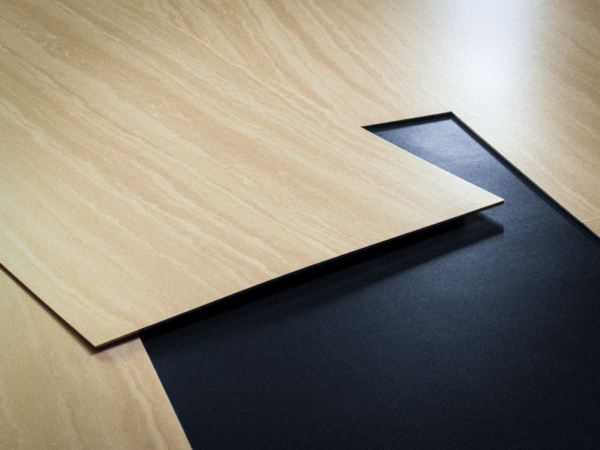Door with material
