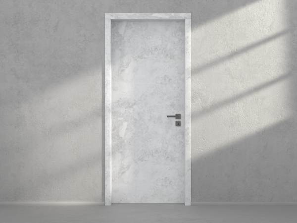 Door with material