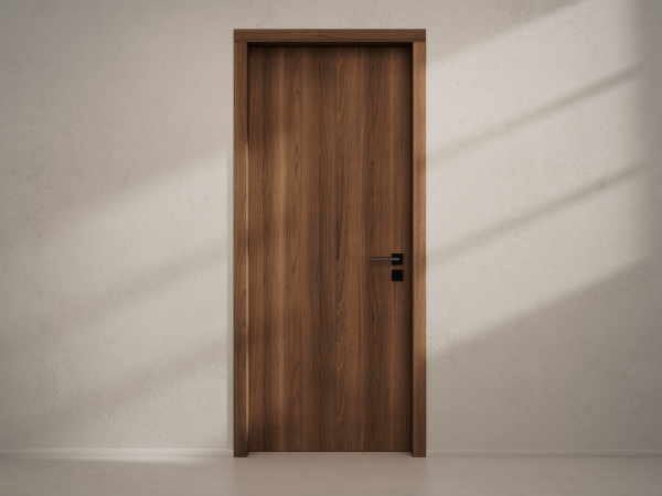 Door with material