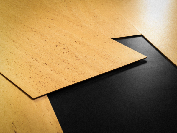 Door with material