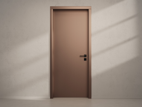 Door with material