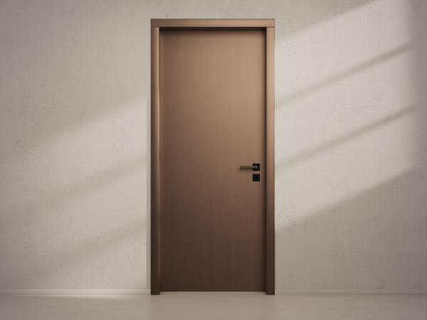 Door with material