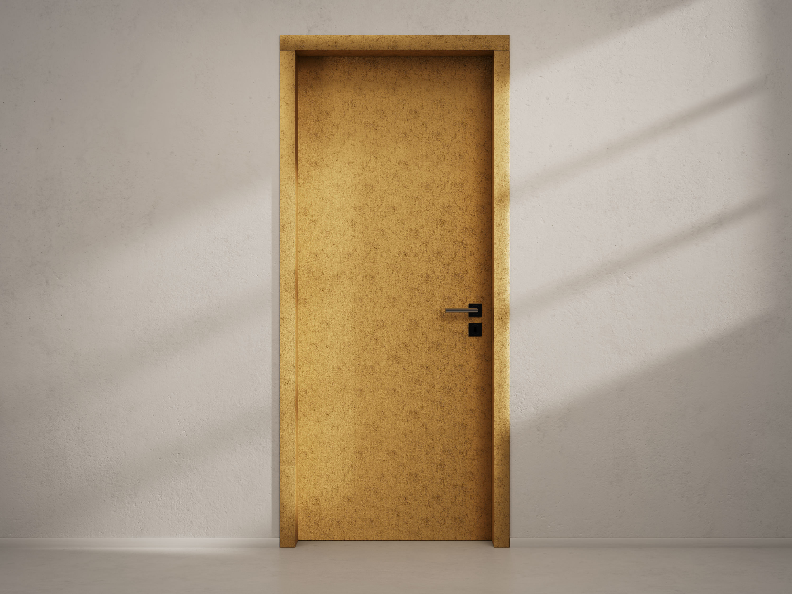 Door with material