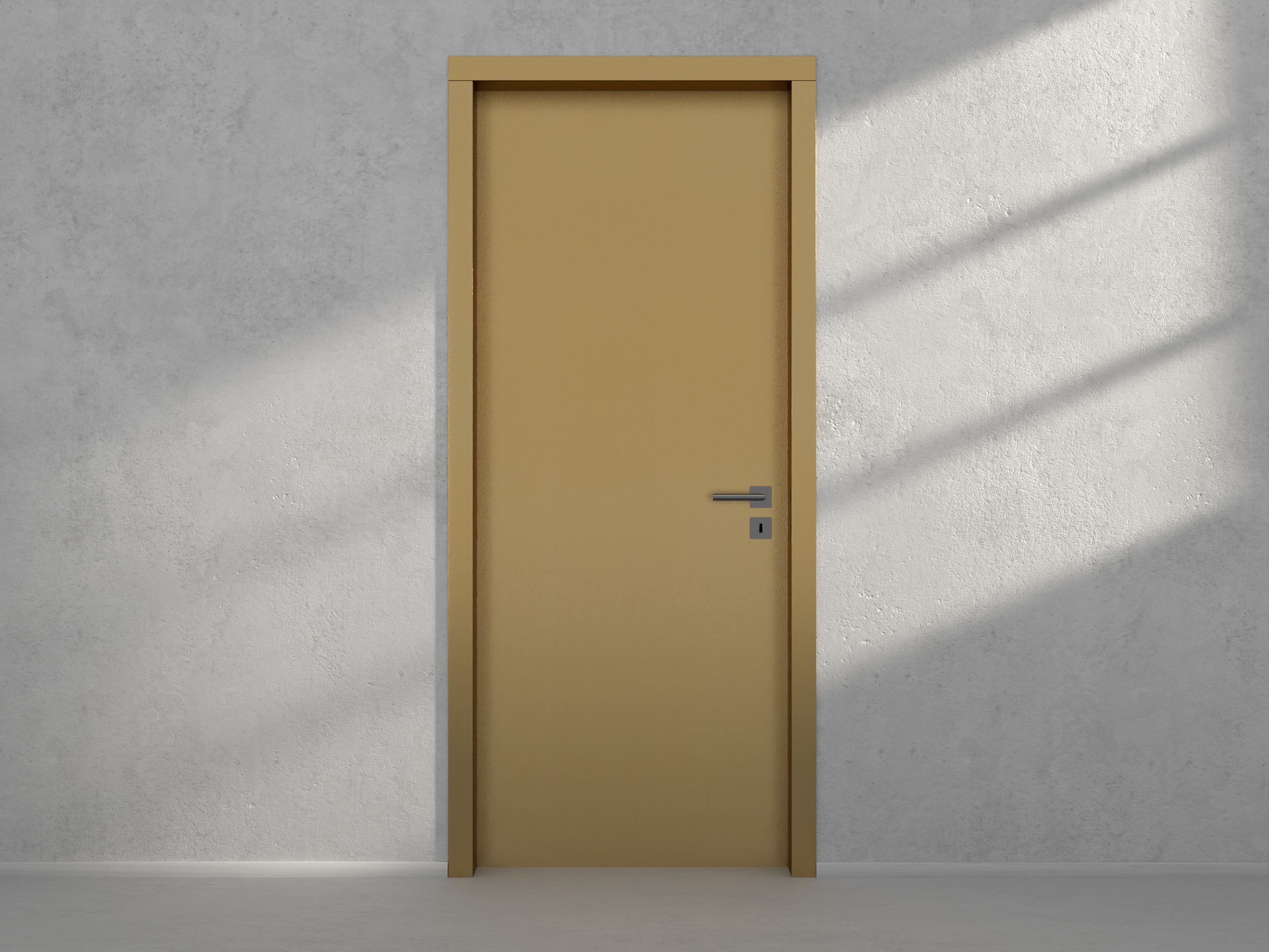 Door with material