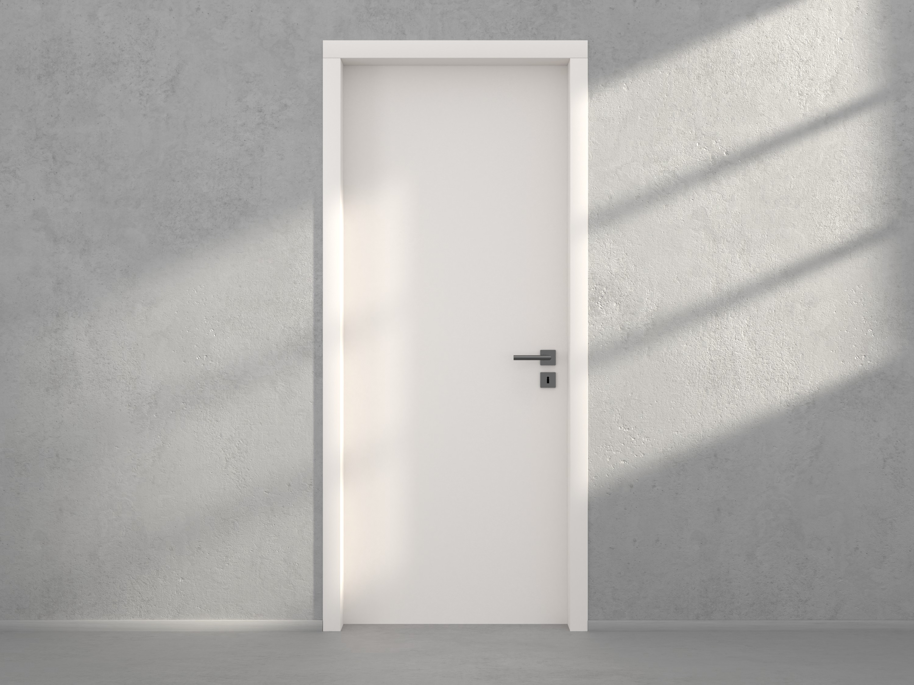 Door with material