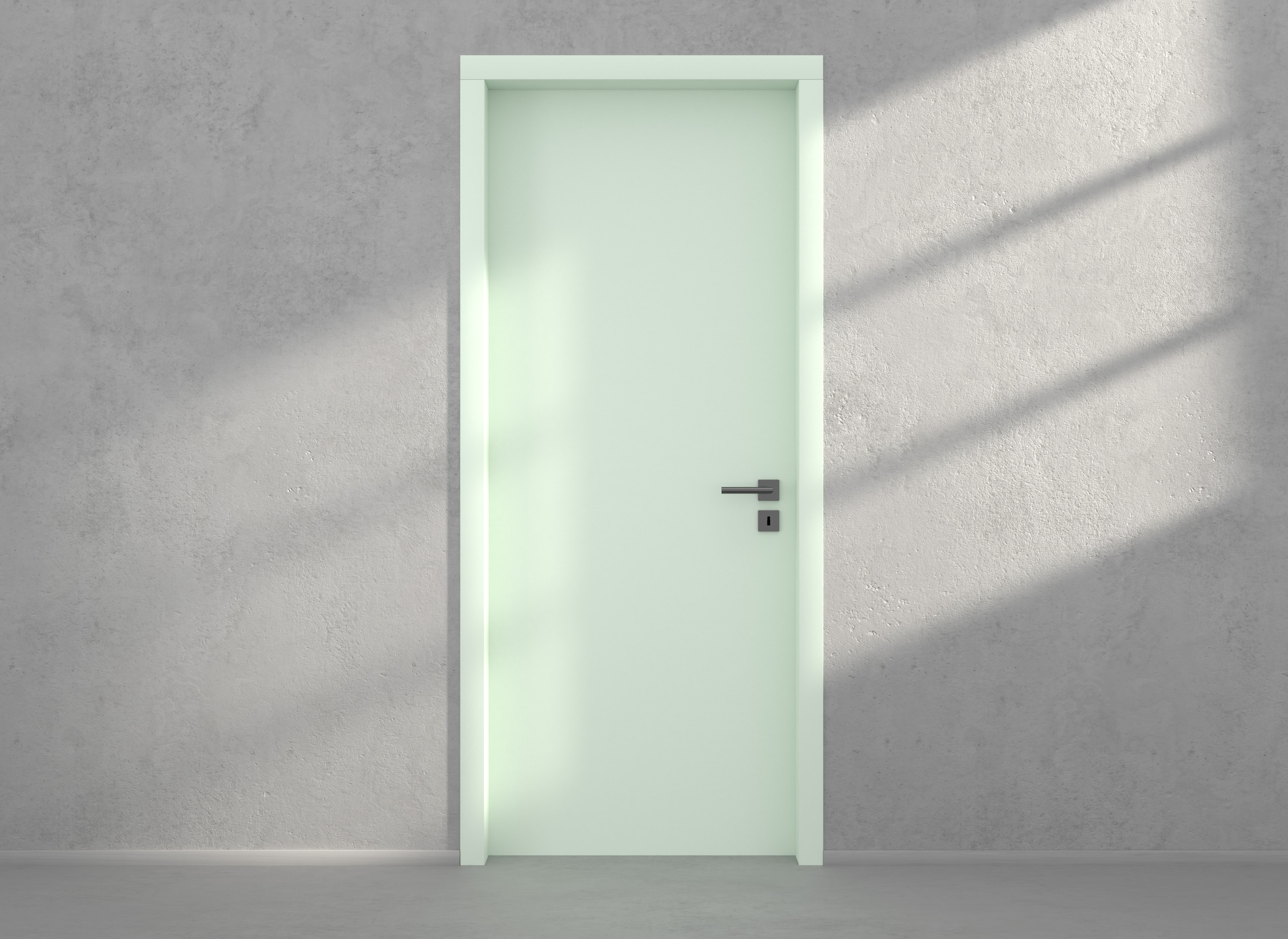 Door with material