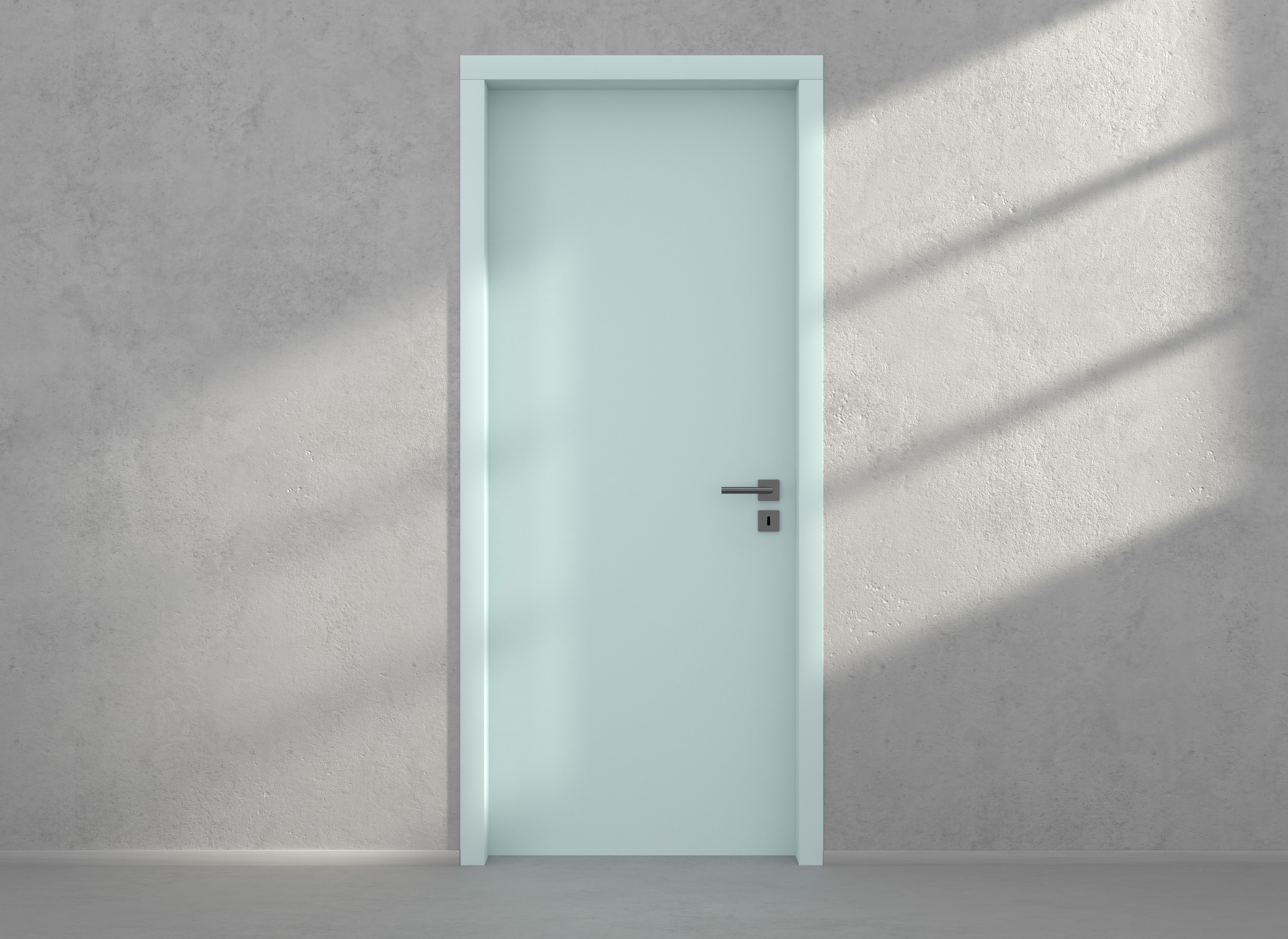 Door with material