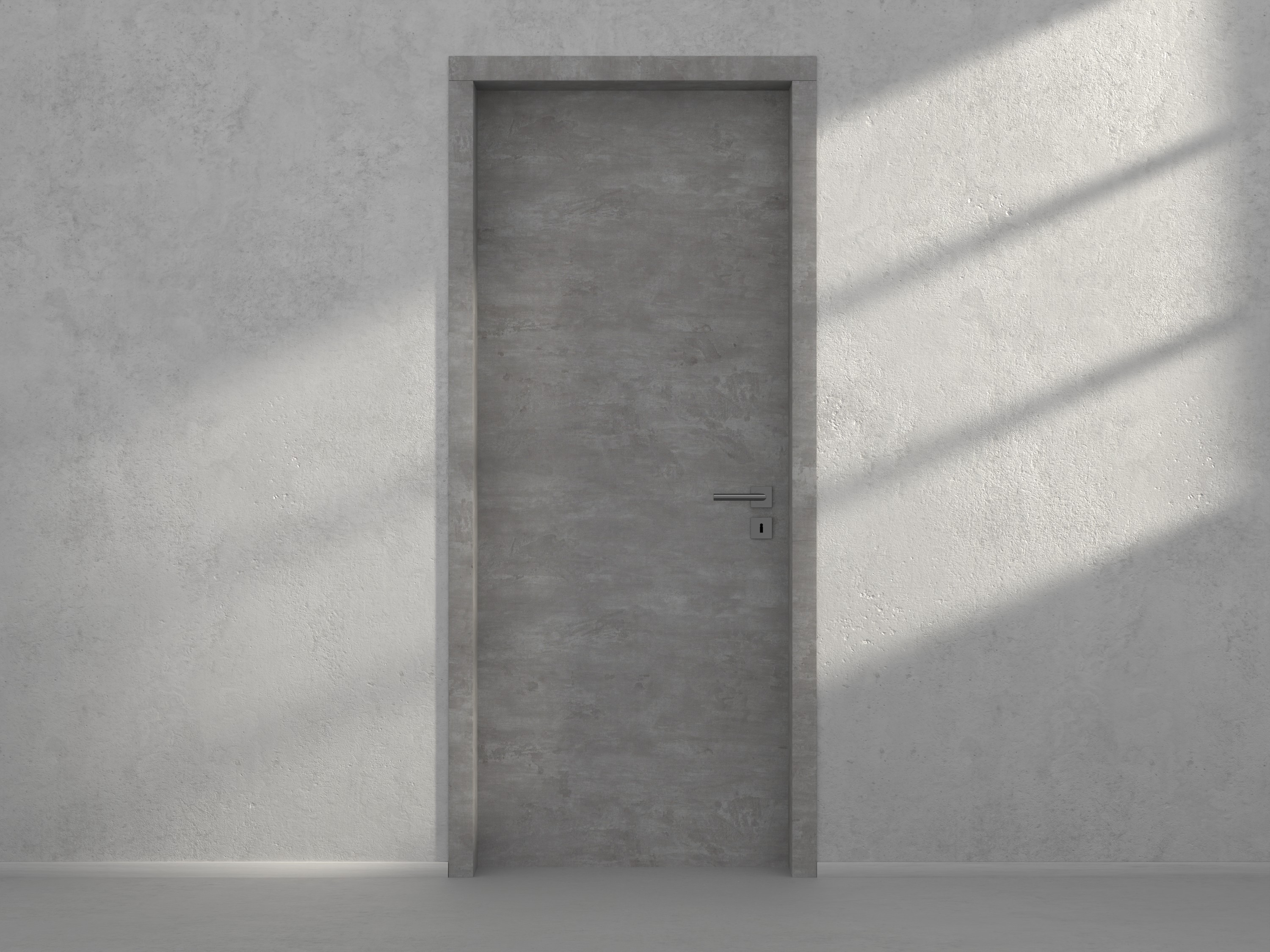 Door with material