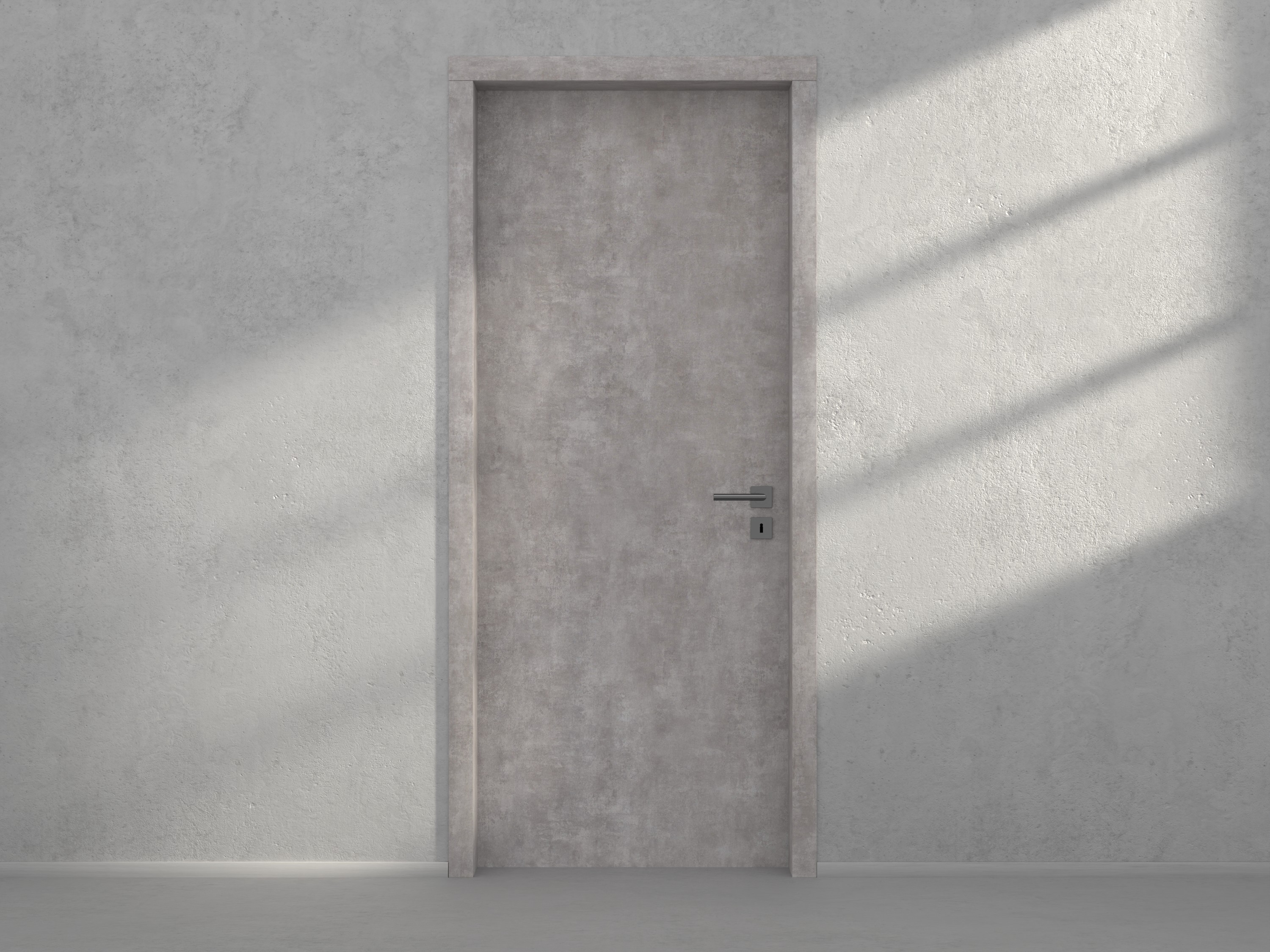 Door with material