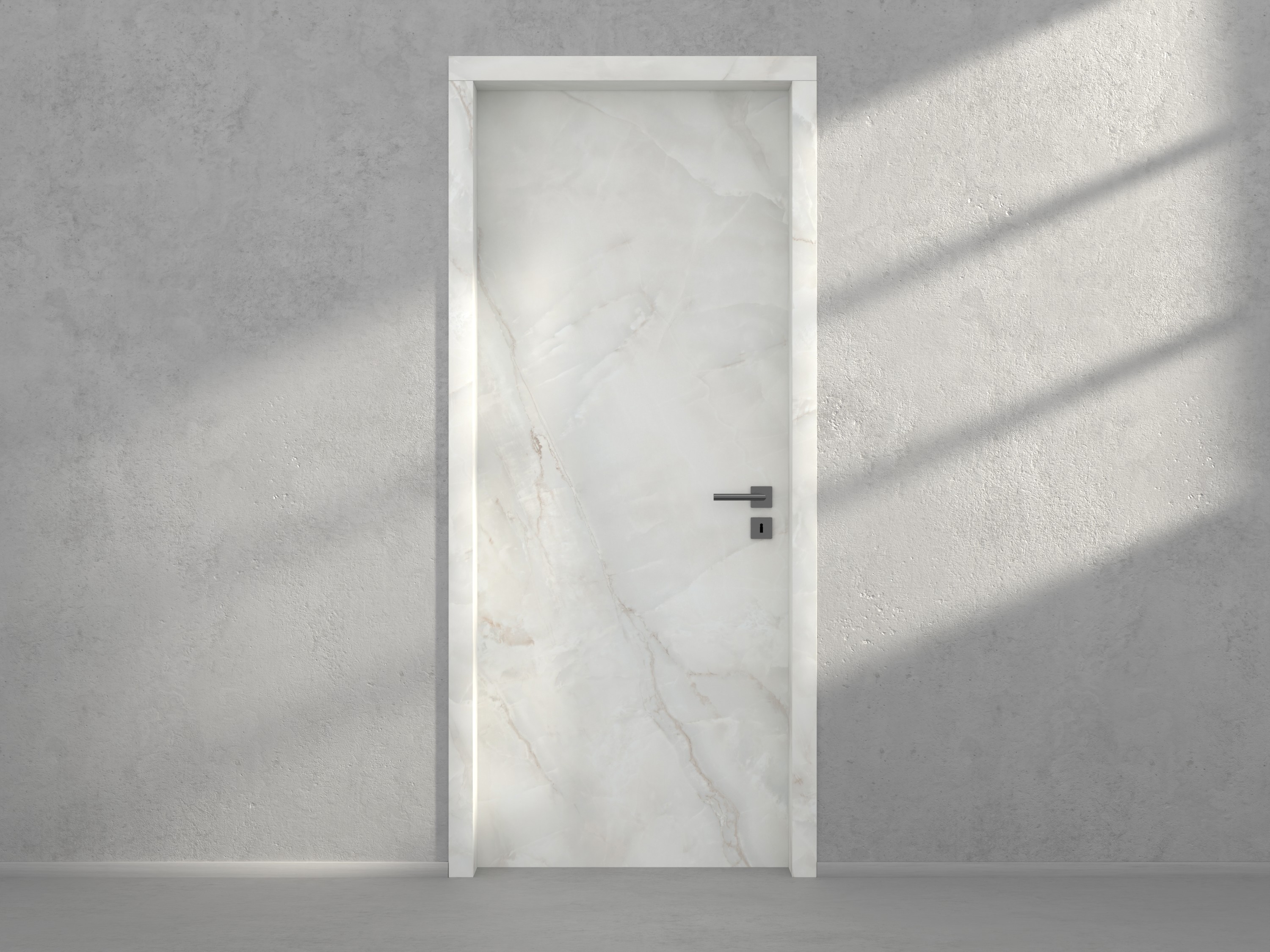 Door with material