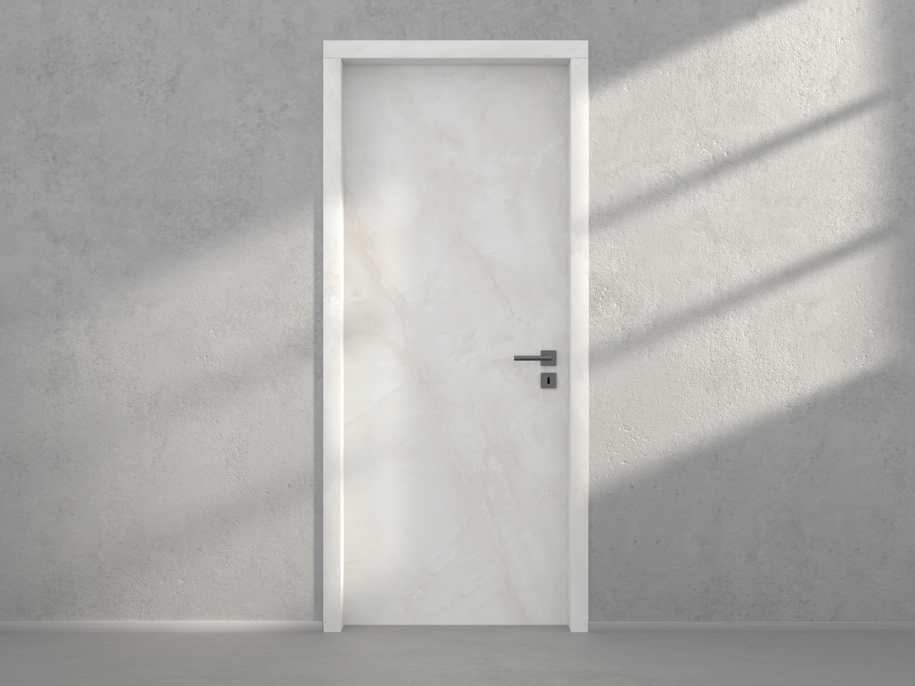 Door with material