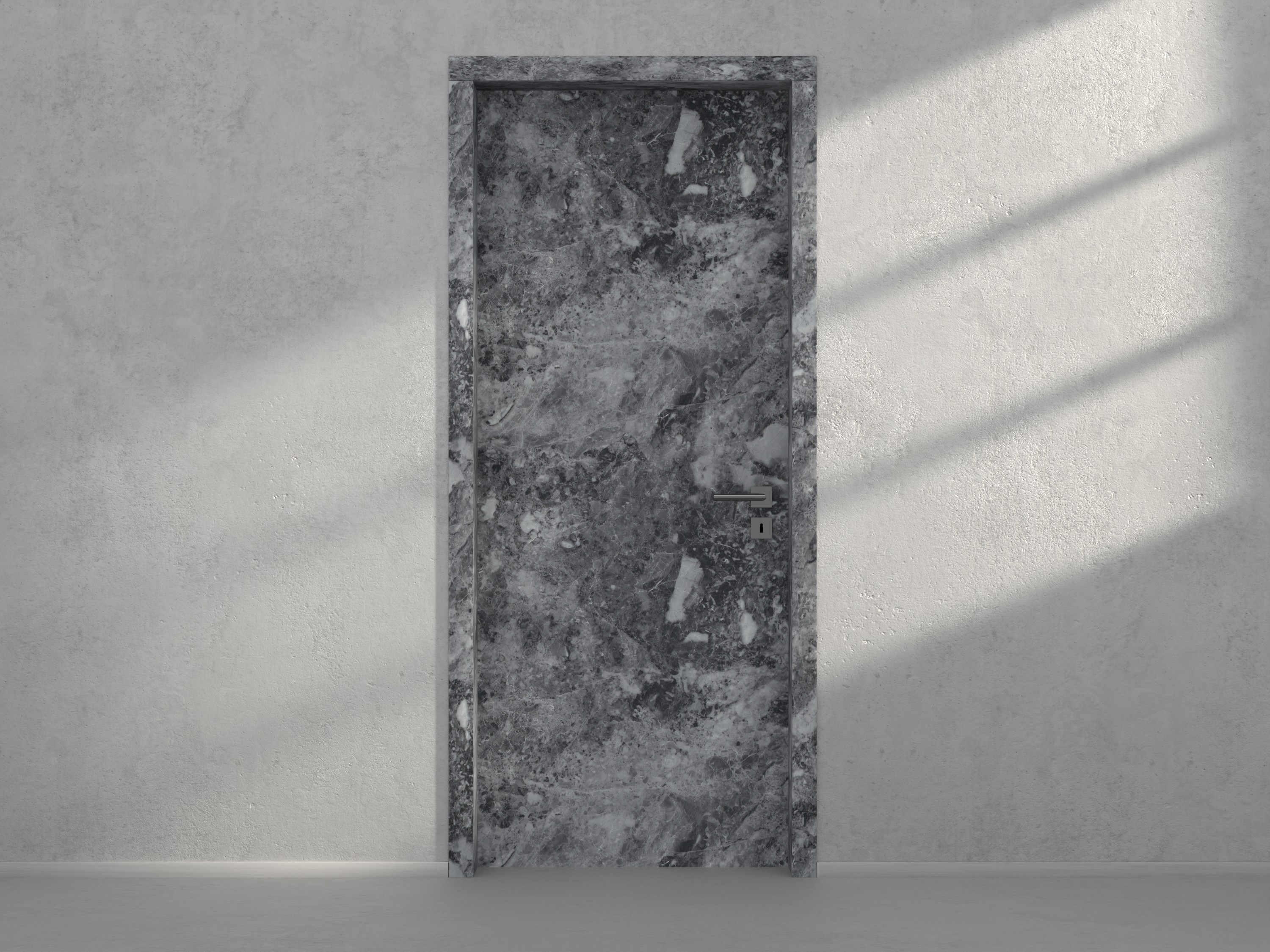 Door with material