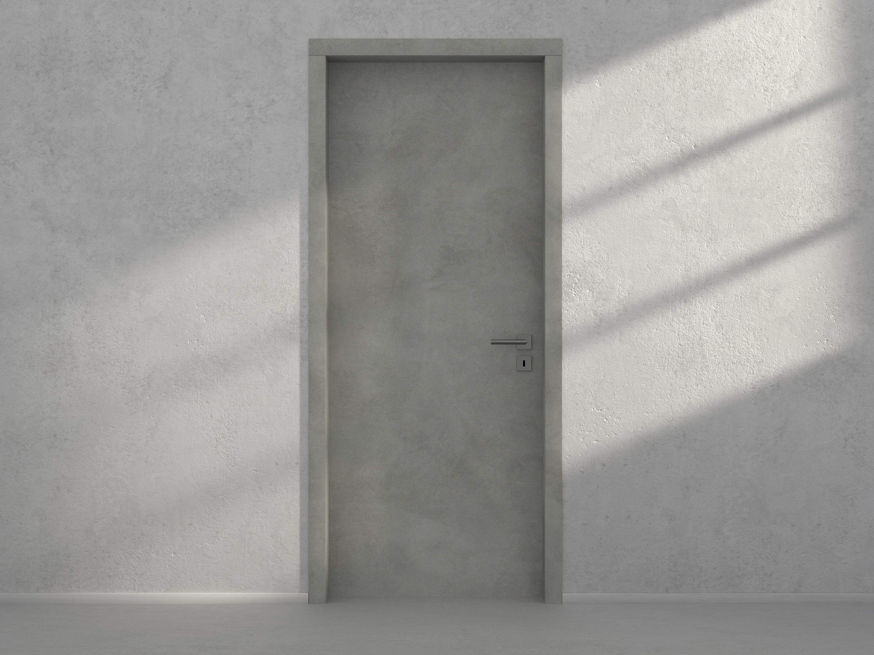 Door with material