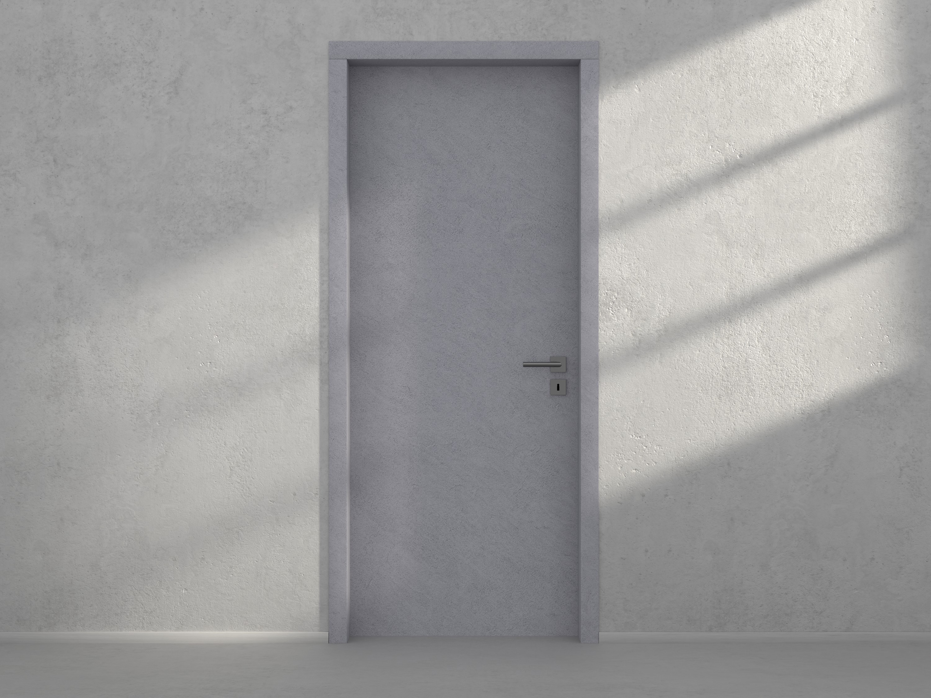 Door with material