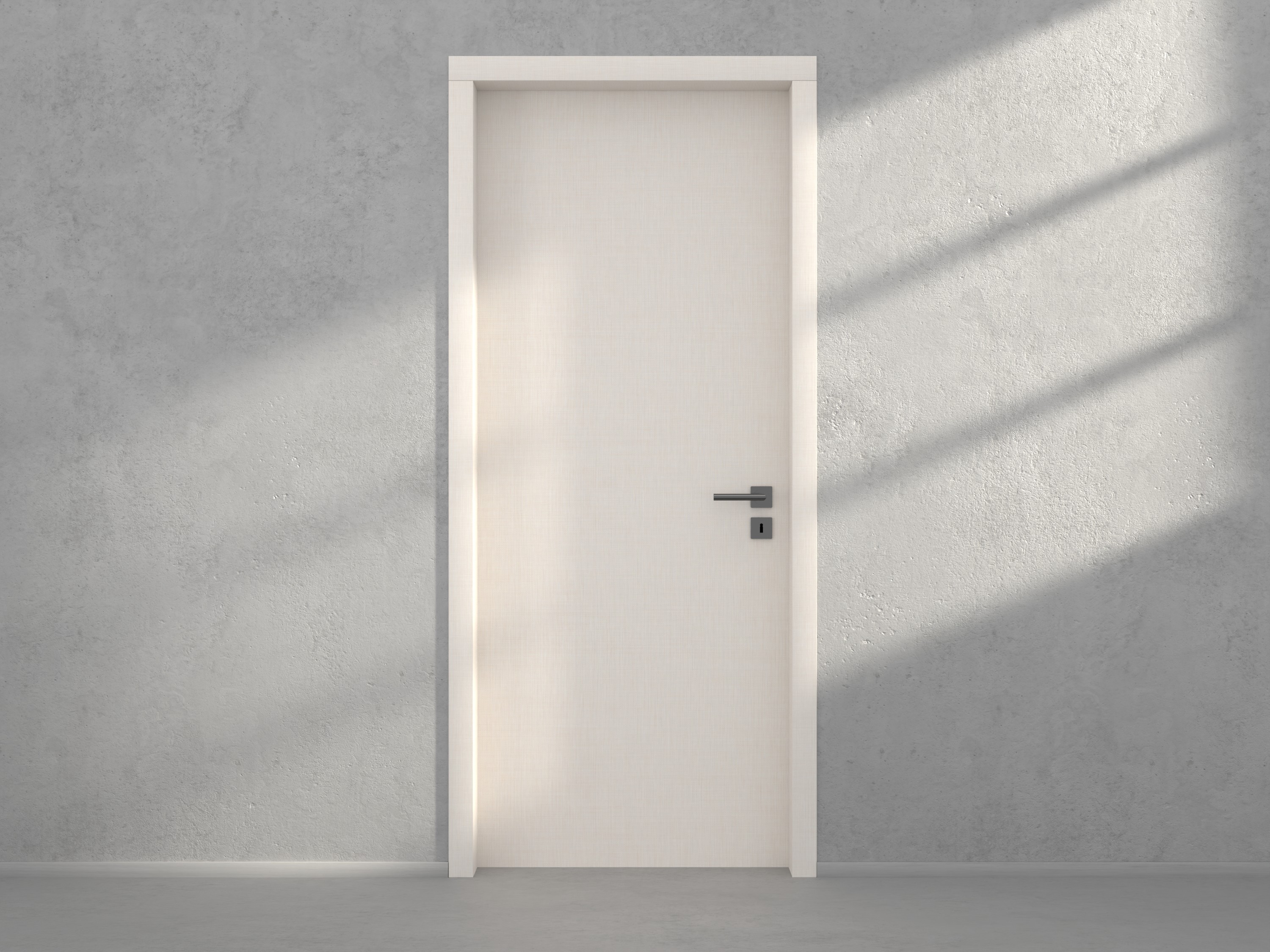 Door with material