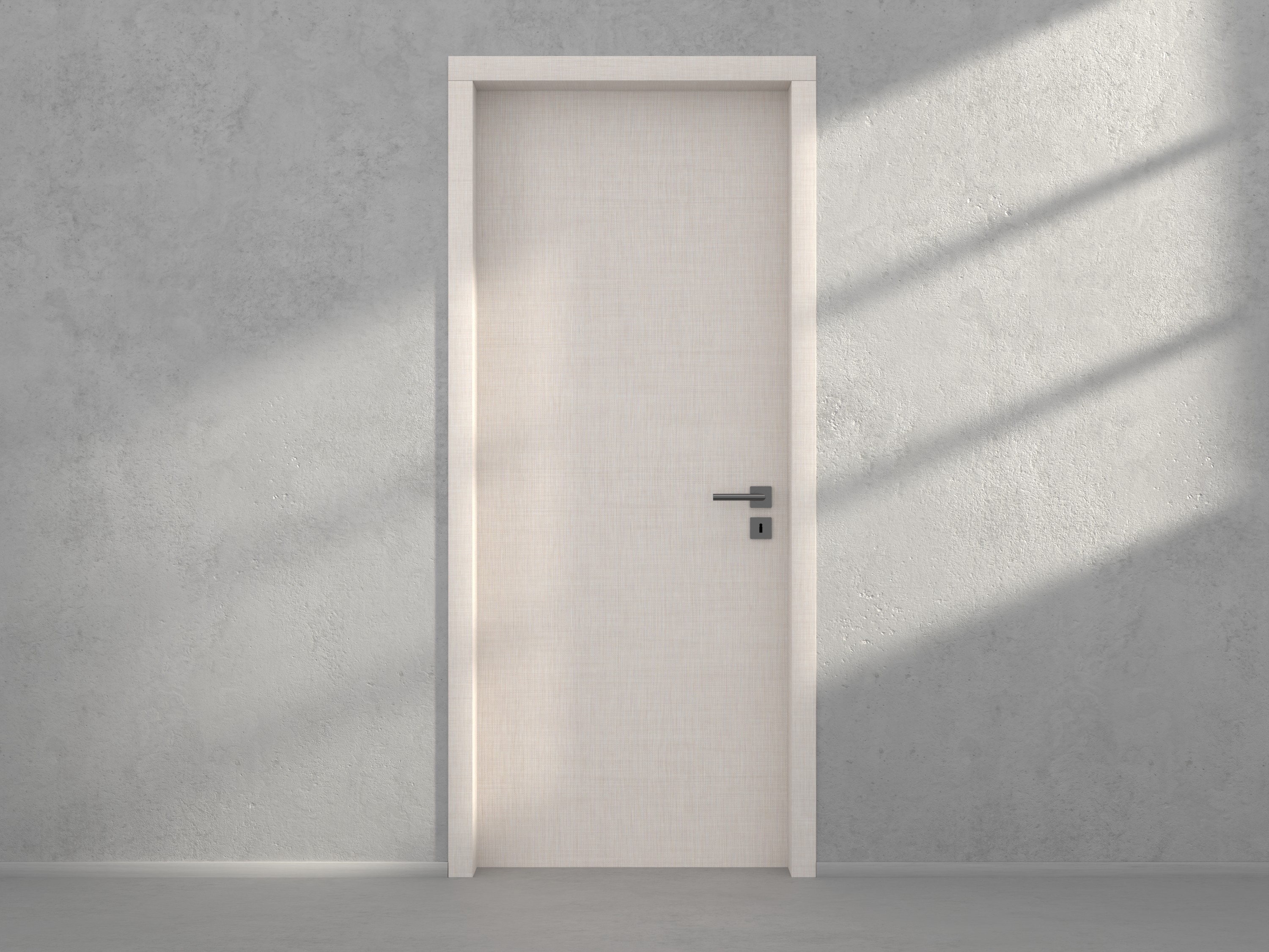 Door with material
