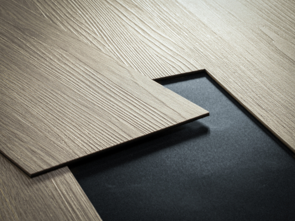 Door with material