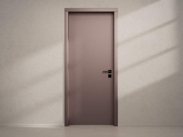 Door with material