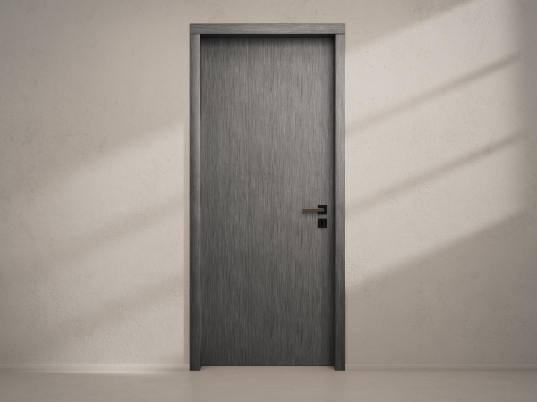 Door with material