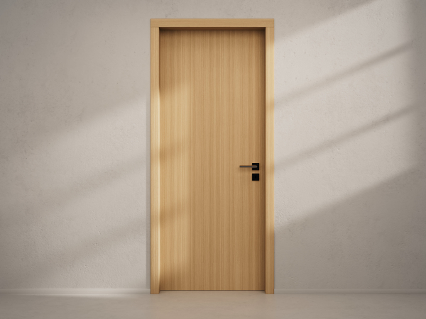 Door with material