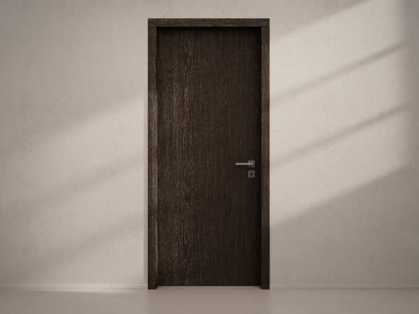 Door with material