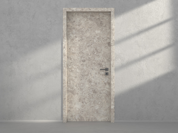 Door with material