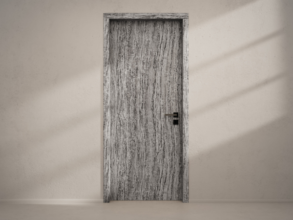 Door with material