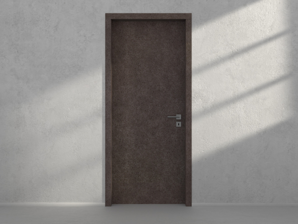 Door with material