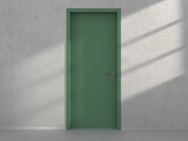 Door with material